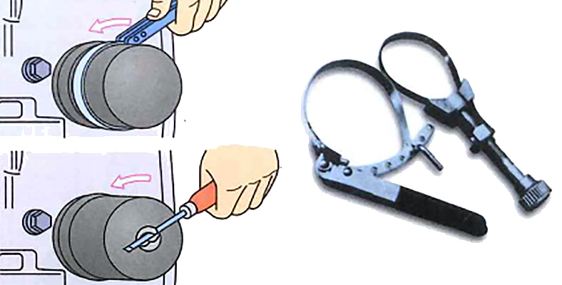 Đai sắt để tháo lọc nhớt